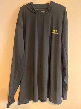 Men's Black Performance Hoodie with Yellow Logo